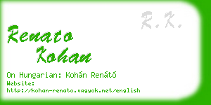 renato kohan business card